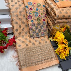 Premium Georgette Fancy Saree | Soft & Smooth Designer Saree with Embroidered Blouse-0015