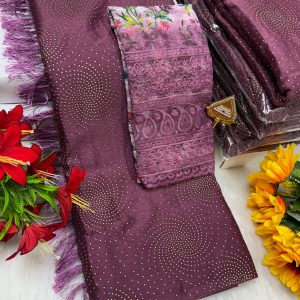 Premium Georgette Fancy Saree | Soft & Smooth Designer Saree with Embroidered Blouse-0023