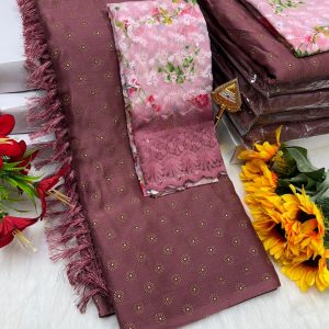 Premium Georgette Fancy Saree | Soft & Smooth Designer Saree with Embroidered Blouse-0029