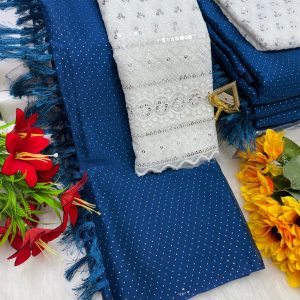 Premium Georgette Fancy Saree | Soft & Smooth Designer Saree with Embroidered Blouse-0030