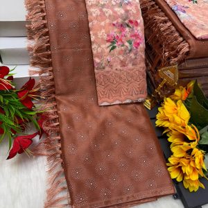 Premium Georgette Fancy Saree | Soft & Smooth Designer Saree with Embroidered Blouse-0032