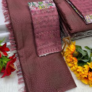 Premium Georgette Fancy Saree | Soft & Smooth Designer Saree with Embroidered Blouse-0042