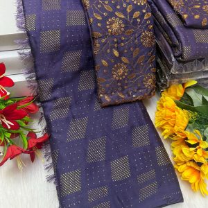 Premium Georgette Fancy Saree | Soft & Smooth Designer Saree with Embroidered Blouse-0043