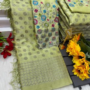 Premium Georgette Fancy Saree | Soft & Smooth Designer Saree with Embroidered Blouse-0049