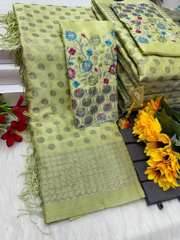 Premium Georgette Fancy Saree | Soft & Smooth Designer Saree with Embroidered Blouse-0049