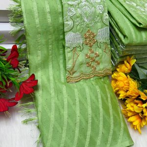 Premium Georgette Fancy Saree | Soft & Smooth Designer Saree with Embroidered Blouse-0057