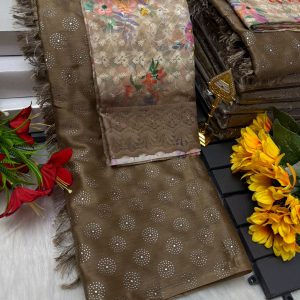 Premium Georgette Fancy Saree | Soft & Smooth Designer Saree with Embroidered Blouse-0045
