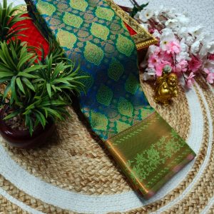 Samuthrika Pattu Style Fancy Wedding Saree | Grand Pallu & Attached Blouse-0010