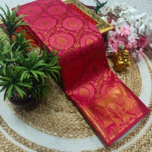 Samuthrika Pattu Style Fancy Wedding Saree | Grand Pallu & Attached Blouse-0015