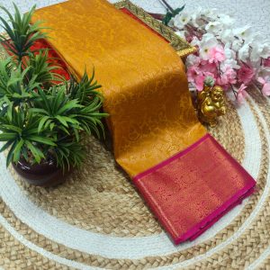Samuthrika Pattu Style Fancy Wedding Saree | Grand Pallu & Attached Blouse-0017