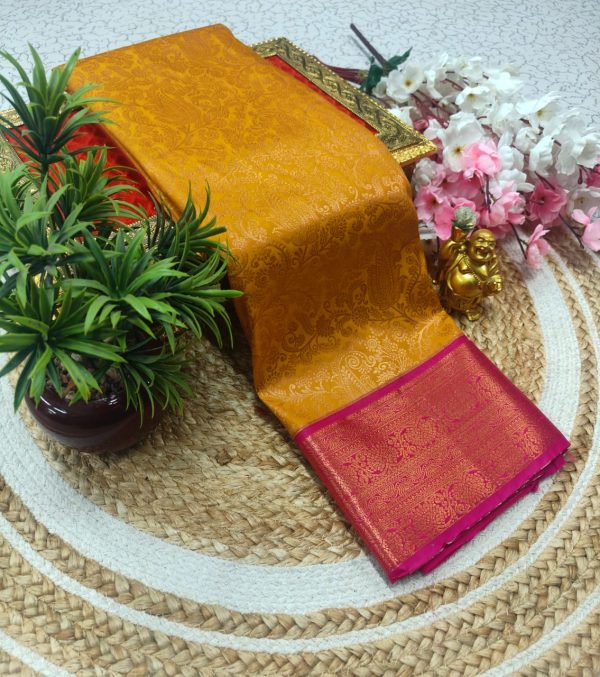 Samuthrika Pattu Style Fancy Wedding Saree | Grand Pallu & Attached Blouse-0017