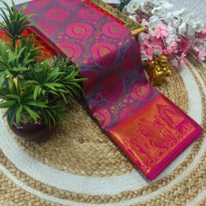 Samuthrika Pattu Style Fancy Wedding Saree | Grand Pallu & Attached Blouse-0023