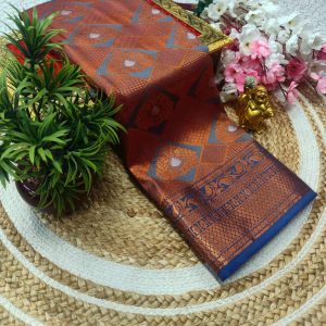 Samuthrika Pattu Style Fancy Wedding Saree | Grand Pallu & Attached Blouse-0029
