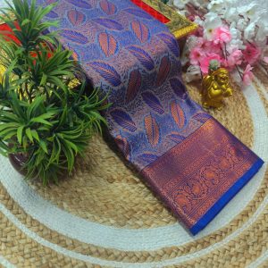 Samuthrika Pattu Style Fancy Wedding Saree | Grand Pallu & Attached Blouse-0028