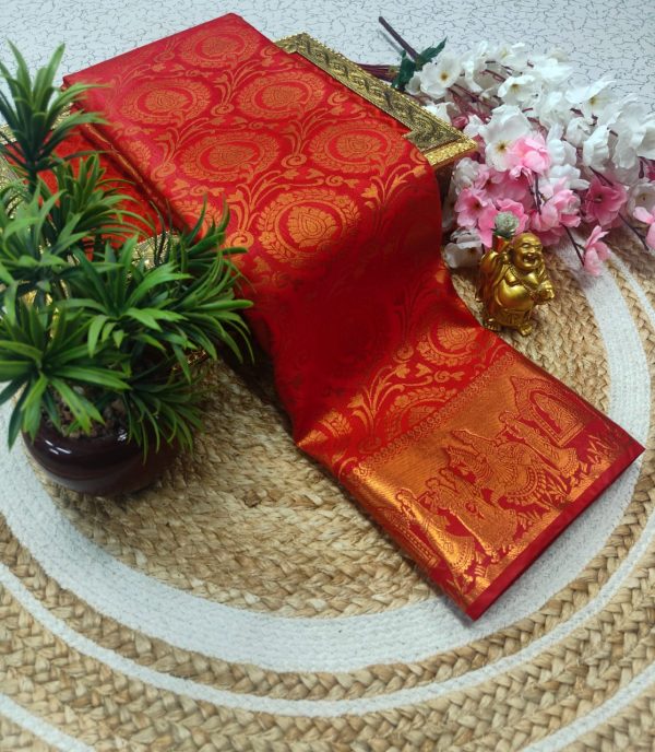 Samuthrika Pattu Style Fancy Wedding Saree | Grand Pallu & Attached Blouse-0022