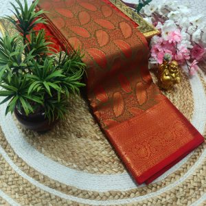Samuthrika Pattu Style Fancy Wedding Saree | Grand Pallu & Attached Blouse-0014