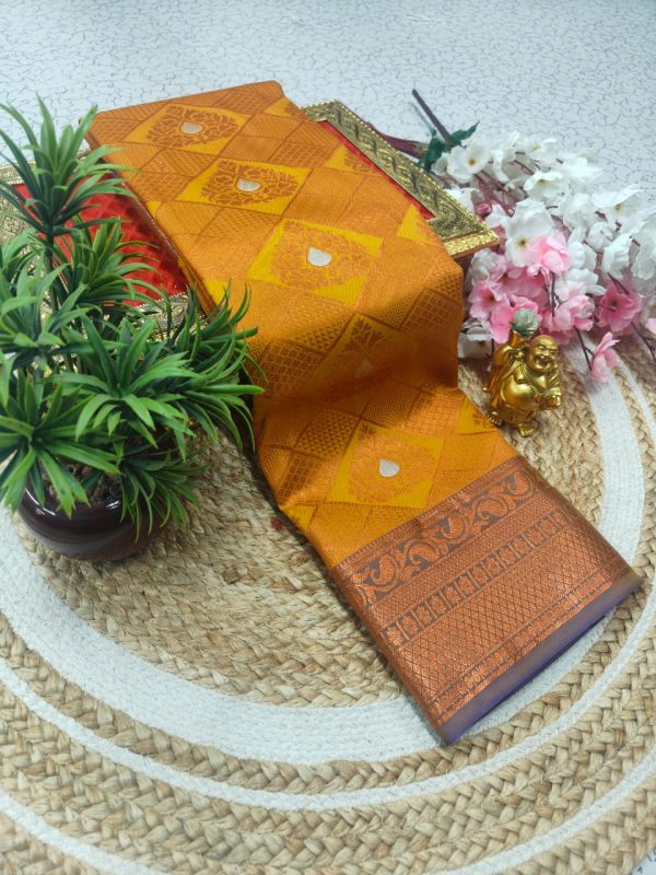 Samuthrika Pattu Style Fancy Wedding Saree | Grand Pallu & Attached Blouse-0013
