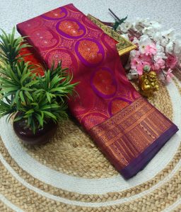 Samuthrika Pattu Style Fancy Wedding Saree | Grand Pallu & Attached Blouse-0012