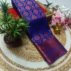 Samuthrika Pattu Style Fancy Wedding Saree | Grand Pallu & Attached Blouse-0011