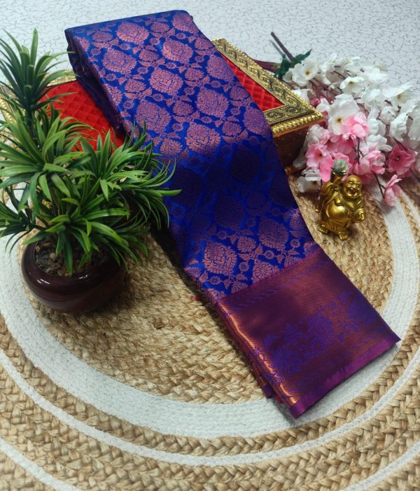 Samuthrika Pattu Style Fancy Wedding Saree | Grand Pallu & Attached Blouse-0011
