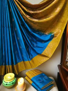 Exclusive Kanchipuram Maha Slub Silk Saree | Grand Wedding Buttas & Contrast Pallu-0016