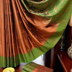 Exclusive Kanchipuram Maha Slub Silk Saree | Grand Wedding Buttas & Contrast Pallu-0014