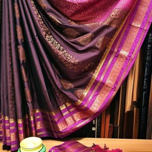 Exclusive Kanchipuram Maha Slub Silk Saree | Grand Wedding Buttas & Contrast Pallu-0023