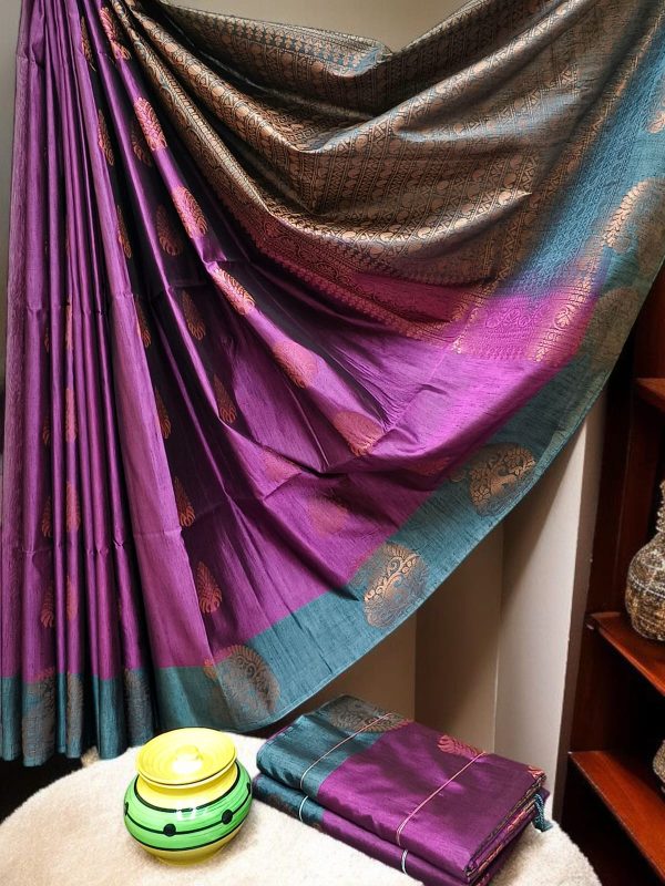 Exclusive Kanchipuram Maha Slub Silk Saree | Grand Wedding Buttas & Contrast Pallu-0024