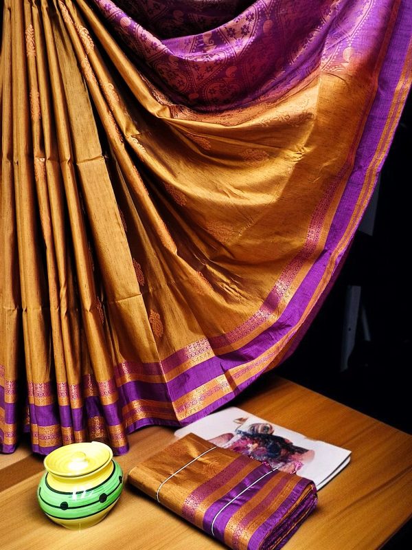 Exclusive Kanchipuram Maha Slub Silk Saree | Grand Wedding Buttas & Contrast Pallu-0025