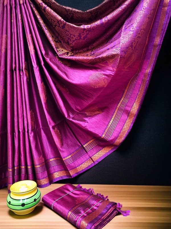 Exclusive Kanchipuram Maha Slub Silk Saree | Grand Wedding Buttas & Contrast Pallu-0027