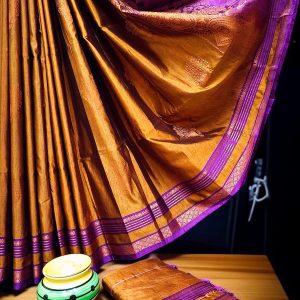 Exclusive Kanchipuram Maha Slub Silk Saree | Grand Wedding Buttas & Contrast Pallu-0029