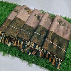 Sneha Mam Inspired Semi Kanchivaram Silk Saree | Banarasi Tissue Party Wear-0014