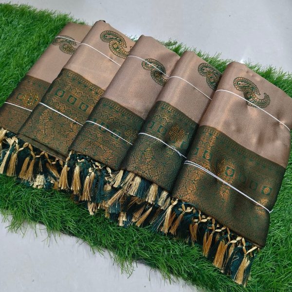Sneha Mam Inspired Semi Kanchivaram Silk Saree | Banarasi Tissue Party Wear-0014