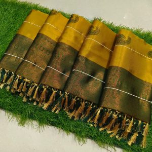 Sneha Mam Inspired Semi Kanchivaram Silk Saree | Banarasi Tissue Party Wear-0015