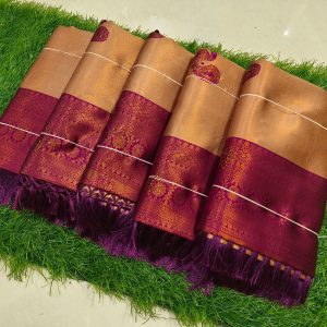Sneha Mam Inspired Semi Kanchivaram Silk Saree | Banarasi Tissue Party Wear-0016