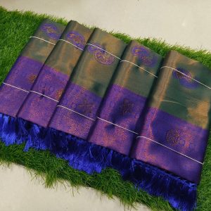 Sneha Mam Inspired Semi Kanchivaram Silk Saree | Banarasi Tissue Party Wear-0018
