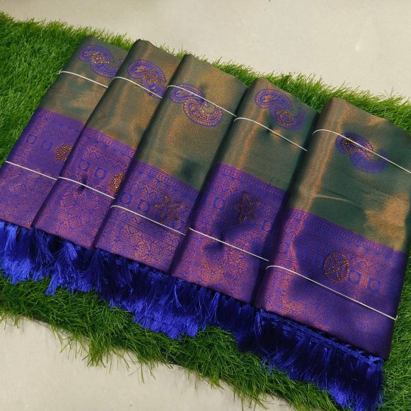 Sneha Mam Inspired Semi Kanchivaram Silk Saree | Banarasi Tissue Party Wear-0018