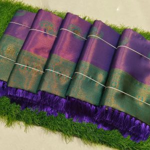 Sneha Mam Inspired Semi Kanchivaram Silk Saree | Banarasi Tissue Party Wear-0021