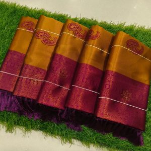 Sneha Mam Inspired Semi Kanchivaram Silk Saree | Banarasi Tissue Party Wear-0024