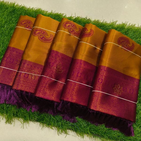 Sneha Mam Inspired Semi Kanchivaram Silk Saree | Banarasi Tissue Party Wear-0024