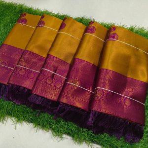 Sneha Mam Inspired Semi Kanchivaram Silk Saree | Banarasi Tissue Party Wear-0027