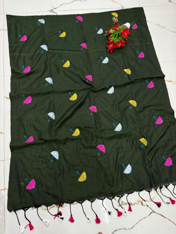 Premium Soft Kaadhi Cotton Saree | 100% Cotton Thread | Running Blouse Included-0011