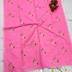 Premium Soft Kaadhi Cotton Saree | 100% Cotton Thread | Running Blouse Included-0013