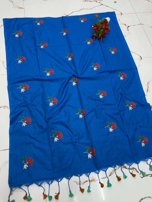 Premium Soft Kaadhi Cotton Saree | 100% Cotton Thread | Running Blouse Included-0014