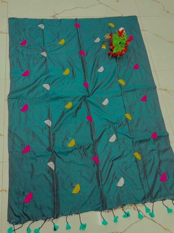 Premium Soft Kaadhi Cotton Saree | 100% Cotton Thread | Running Blouse Included-0017
