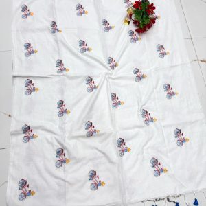 Premium Soft Kaadhi Cotton Saree | 100% Cotton Thread | Running Blouse Included-0018