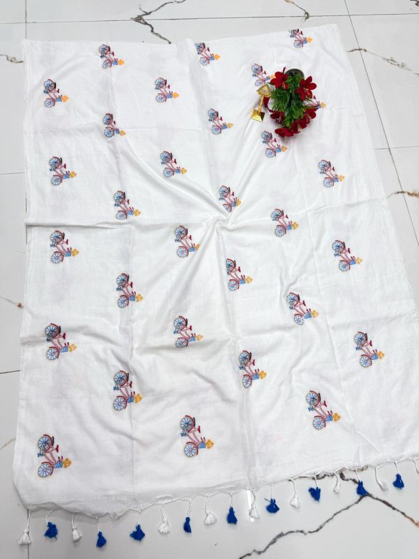 Premium Soft Kaadhi Cotton Saree | 100% Cotton Thread | Running Blouse Included-0018