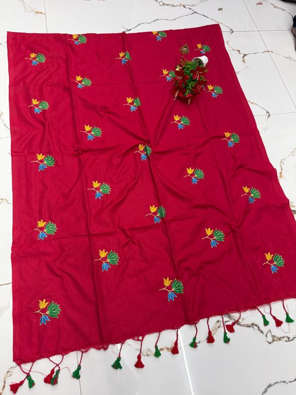 Premium Soft Kaadhi Cotton Saree | 100% Cotton Thread | Running Blouse Included-0020