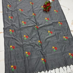 Premium Soft Kaadhi Cotton Saree | 100% Cotton Thread | Running Blouse Included-0021
