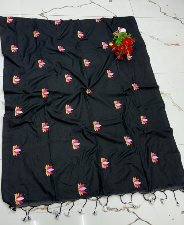 Premium Soft Kaadhi Cotton Saree | 100% Cotton Thread | Running Blouse Included-0023